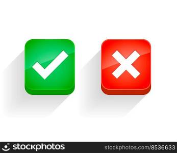 yes or no button symbols