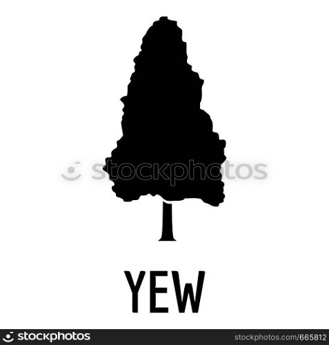 Yew tree icon. Simple illustration of yew tree vector icon for web. Yew tree icon, simple black style