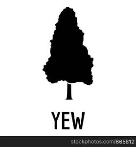 Yew tree icon. Simple illustration of yew tree vector icon for web. Yew tree icon, simple black style
