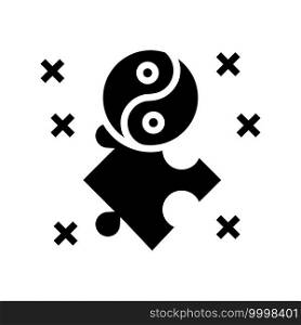 yin yan philosophy glyph icon vector. yin yan philosophy sign. isolated contour symbol black illustration. yin yan philosophy glyph icon vector illustration