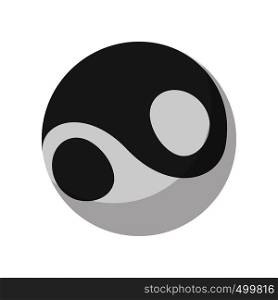 Yin yang icon in cartoon style isolated on white background. Yin yang icon, cartoon style