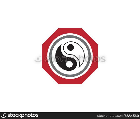 Yin yang Icon Vector Illustration design