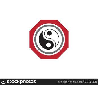 Yin yang Icon Vector Illustration design