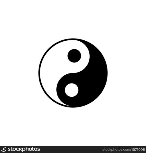Yin Yang Simbol Flat Design