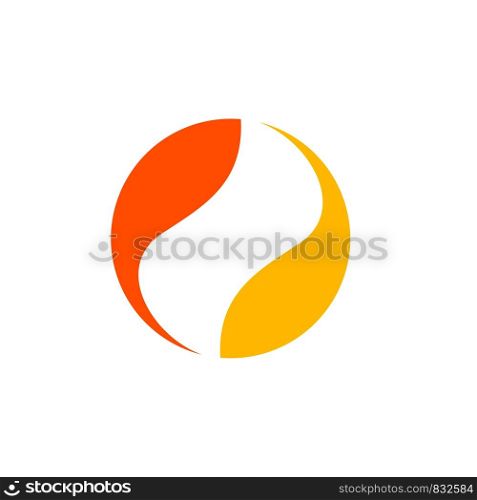 Yin Yang Sphere Logo Illustration Design. Vector EPS 10.