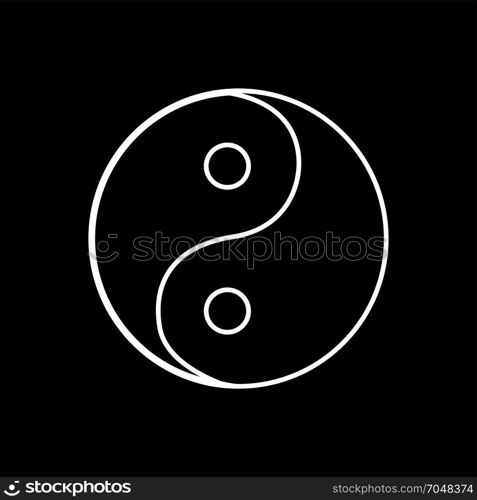 Yin Yang symbol icon .