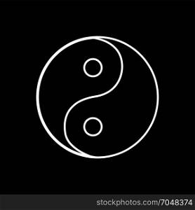 Yin Yang symbol icon .