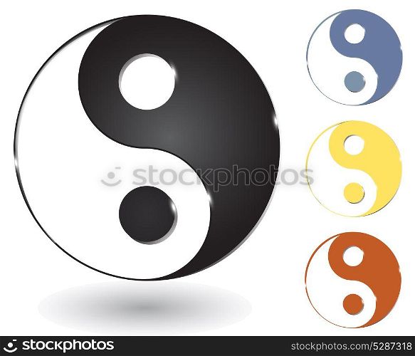 Yin yang symbol. Vector illustration.