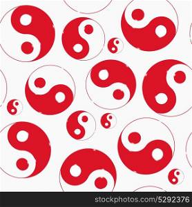 Yin yang symbol. Vector illustration. seamless pattern.. Yin yang symbol. Vector illustration. seamless pattern