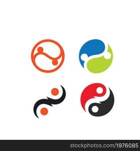 yin yang vector icon illustration design template