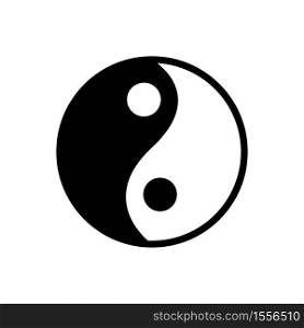 Ying yang black and white symbol of harmony and balance. Zen symbol icon.. Ying yang black and white symbol of harmony and balance.