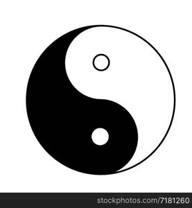 Ying yang icon on white background. flat style. Ying yang sign for your web site design, logo, app, UI.