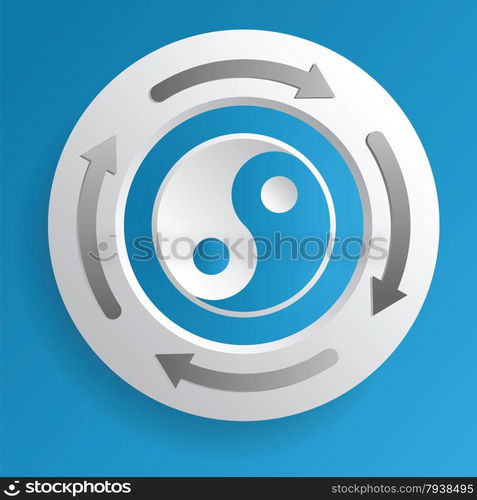 Ying-yang sign harmony cycling modern vector illustration.