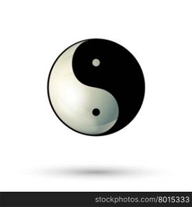 Yinyang symbol icon. Yinyang symbol isolated on white background. Yinyang icon. Ying Yang logo. Vector illustration.