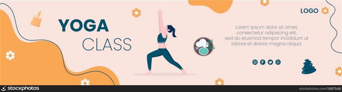 Yoga and Meditation Header Cover Editable of Square Background Suitable for Social media, Ig Feed, Card, Greetings, Print and Web Internet Ads
