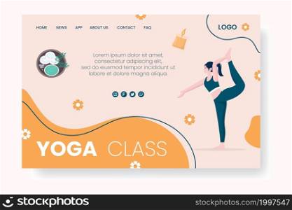Yoga and Meditation Landing Page Editable of Square Background Suitable for Social media, Ig Feed, Card, Greetings, Print and Web Internet Ads