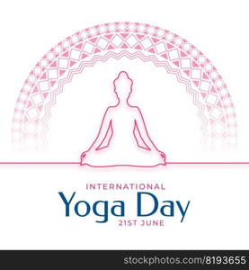 yoga day celebration with women meditating background