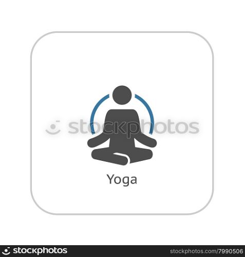 Yoga Fitness Icon. Flat Design. Isolated Illustration.. Yoga Fitness Icon. Flat Design.