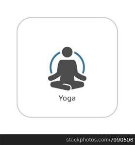 Yoga Fitness Icon. Flat Design. Isolated Illustration.. Yoga Fitness Icon. Flat Design.