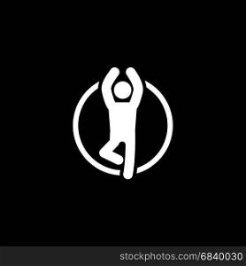 Yoga Fitness Icon. Flat Design.. Yoga Fitness Icon. Flat Design. Isolated Illustration.