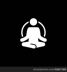 Yoga Fitness Icon. Flat Design.. Yoga Fitness Icon. Flat Design Isolated Illustration.