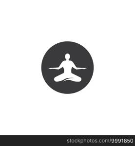Yoga icon.Meditation icon vector illustration design symbol.