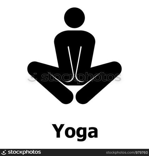 Yoga icon. Simple illustration of yoga vector icon for web. Yoga icon, simple style