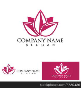 yoga logo design stock. human meditation in lotus flower vector illustration