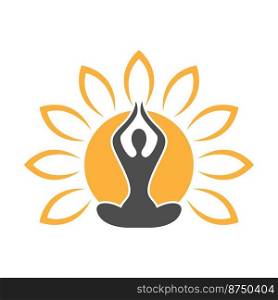 Yoga logo icon design illustration