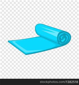 Yoga mat icon. Cartoon illustration of yoga mat vector icon for web. Yoga mat icon, cartoon style