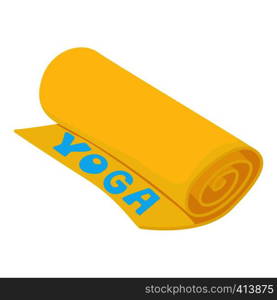 Yoga mat icon. Cartoon illustration of yoga mat vector icon for web. Yoga mat icon, cartoon style