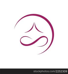 Yoga, Meditation icon logo vector free design