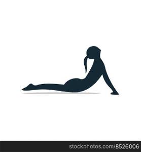 Yoga pose logo template