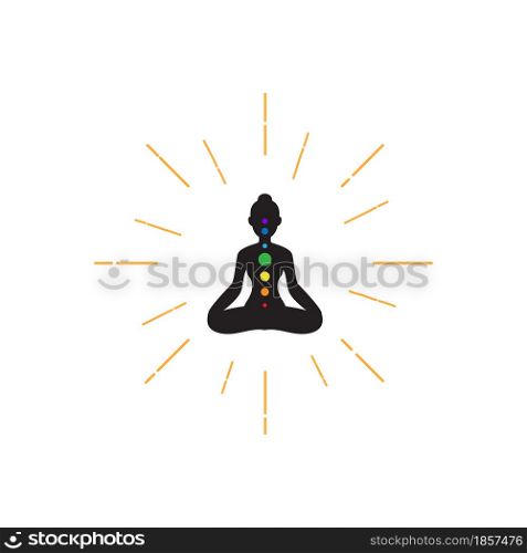 Yoga Vector icon design illustration Template