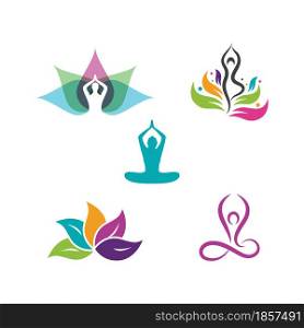 Yoga Vector icon design illustration Template