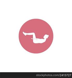 Yoga vector icon illustration design template and background.