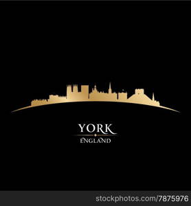 York England city skyline silhouette. Vector illustration