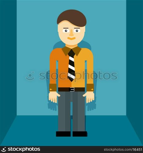 Young businessman icon illustration - flat concept