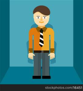 Young businessman icon illustration - flat concept