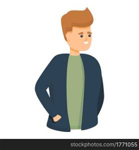 Young colleague icon. Cartoon of Young colleague vector icon for web design isolated on white background. Young colleague icon, cartoon style