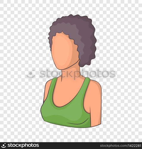 Young girl avatar icon. Cartoon illustration of avatar vector icon for web design. Young girl avatar icon, cartoon style