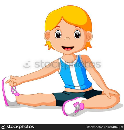 young girl doing yoga