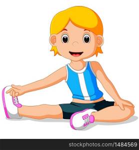 young girl doing yoga