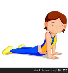 young girl doing yoga