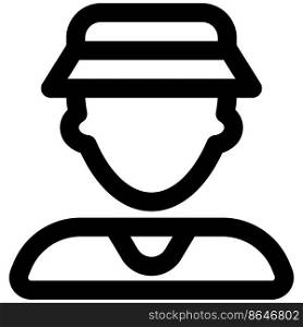 Young man avatar wearing beret hat. Young male avatar wearing bucket hat