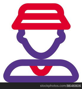 Young man avatar wearing beret hat. Young male avatar wearing bucket hat