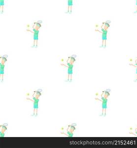 Young man playing tennis pattern seamless background texture repeat wallpaper geometric vector. Young man playing tennis pattern seamless vector