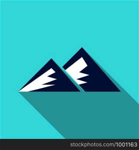 Young mountain icon. Flat illustration of young mountain vector icon for web design. Young mountain icon, flat style
