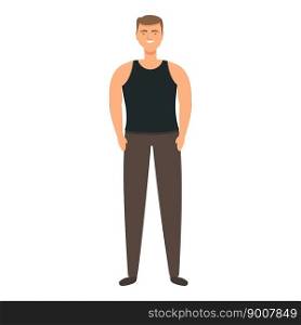 Young trucker icon cartoon vector. Truck driver. Male worker. Young trucker icon cartoon vector. Truck driver