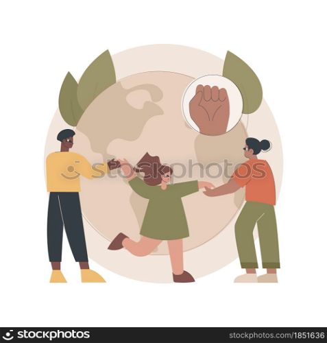 Youth empowerment abstract concept vector illustration. Children and young people take charge, take action, improve life quality, democracy building, youth activism, involvement abstract metaphor.. Youth empowerment abstract concept vector illustration.